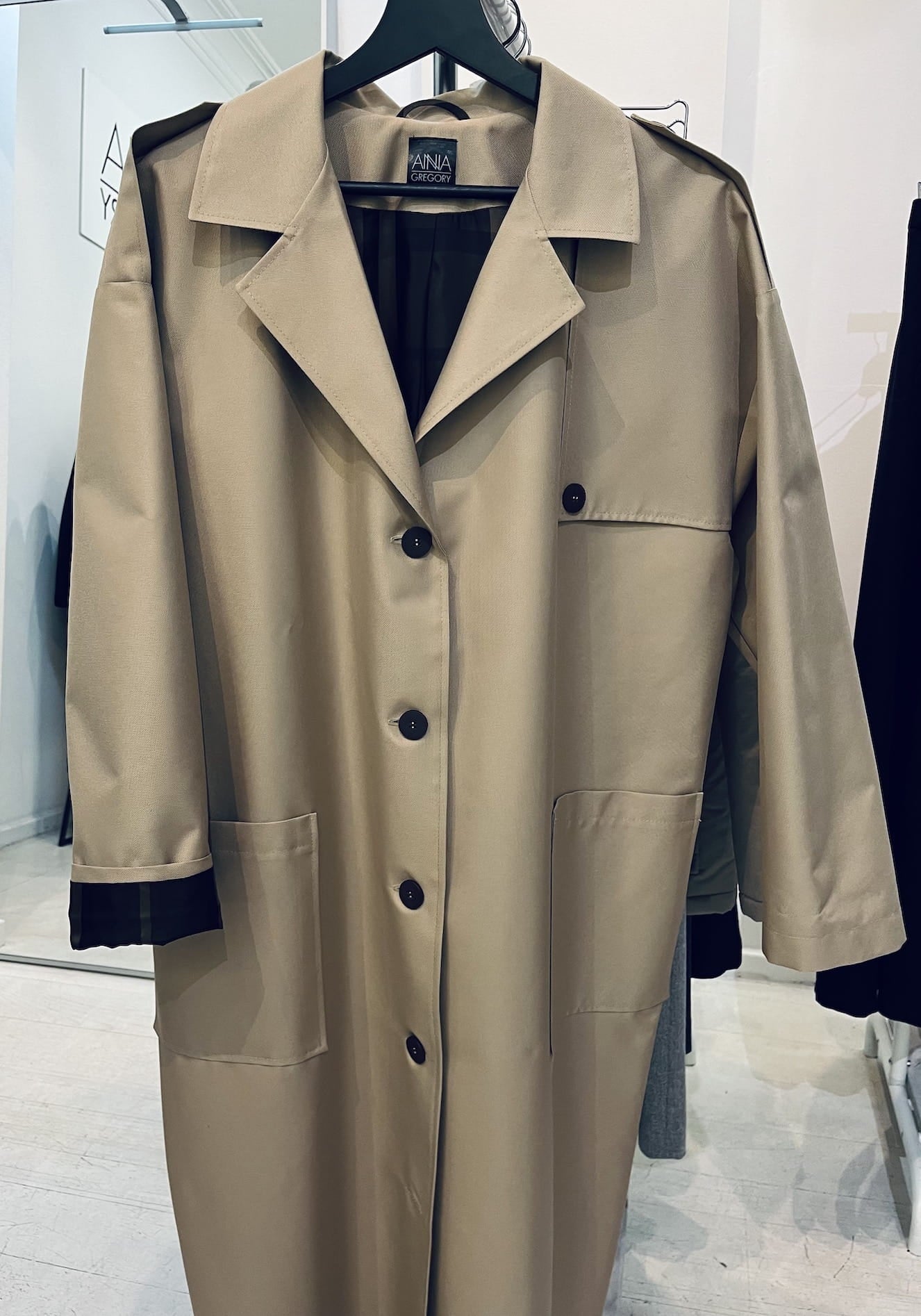 REGNIG COAT in SAND
