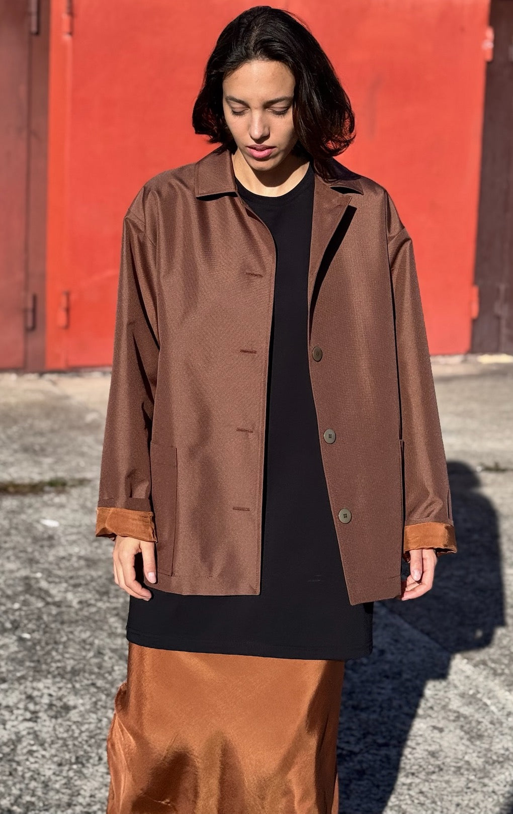 KURTKA  CORDURA in Chocolate Brown