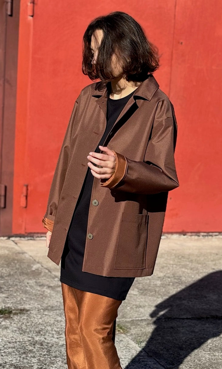 KURTKA  CORDURA in Chocolate Brown